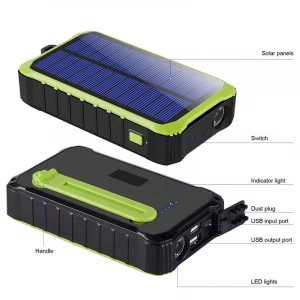 Hot Sale Solar Charge Power Bank Mobile Charge 12000mah Hand Crank Power Banks Waterproof