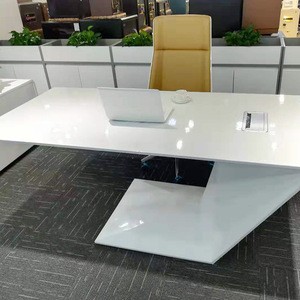 Hot sales customized luxury white office desk modern office furniture