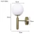Import hot sales modern indoor led  white glass ball wall lamp for home from China