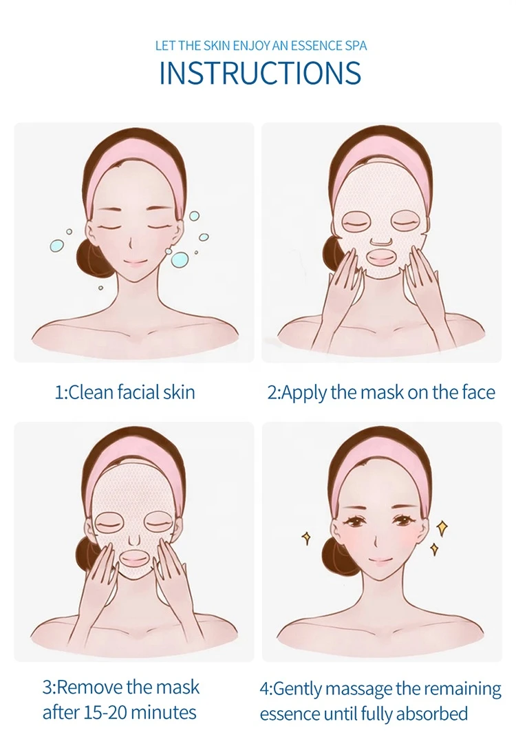 Hot sales private label organic korean beauty skin care sheet face mask mascarillas faciales coreanas moisturizing facial mask