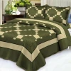 Hot-sell colorful patterns soft quilted patchwork bedspread