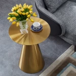 Hot sell stainless steel gold color side table modern luxury  side  tables for living room