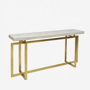 Hot selling beautiful metal gold base marble top table console table made in Vietnam