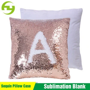 Hot Selling Factory Cheap Price golden sublimation Sequin Pillow Case Cushion Pillow