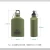 hot selling food safety flat shape aluminium/stainless steel water bottle with carabiner