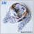 Import Hot Selling Leopard Print Elegant Fashion Voile Silk Scarf Washable Soft print scarf from China