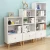 Import hot selling modern wooden wood China factory price white bookcase for living room from China