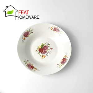 Hotel and Restaurant Fine Bone China Decal Porcelain Plate