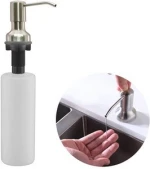 Hotel Kitchen Sinks Stainless Steel Liquid Soap Dispenser Hand Sanitizer Manual Foam Soap Dispenser