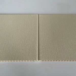 Huiming 300mm Cream Ripple VStiched PVC wall panel