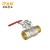 Import Ifan high quality brass iron core vale used for pex pipe water and oil long red handle female male ball valve from China