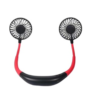 In Stock Portable Hands Free Neckband Sports Fan USB Rechargeable Lazy Hanging Neck Fan For Traveling Camping
