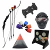 Inflatable Archery Tag Shooting Game Equipment Foam Tip Bow Arrows Set, Paintball Mask, Bow And Arrow