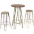 Import Iron Tube Wooden Top Modern Hairpin Metal Restaurant Bistro Coffee Bar Table from China