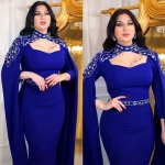 Islamic Party Dress Rhinestone Women Wedding Gown Plus Size 2024 Luxury Abaya Dubai Muslim Evening Dress