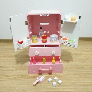 Japanese Starwbarry Kids toy play set wooden Fridge play set toy for girls Role play set WFG001