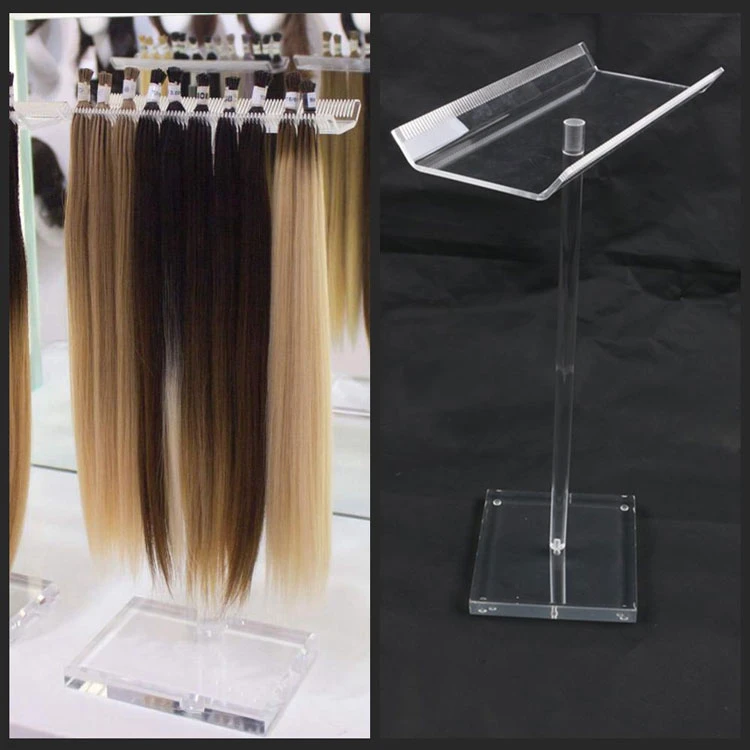 Weaving Stand Rack Acrylic Clear Hair Wigs Extension Display Storage Holder