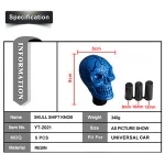 JDM Cool Stick Crazy Custom Manual Made Automatic Skull Head Universal Car Truck Gear Shift Shifter Handle Knob Manual