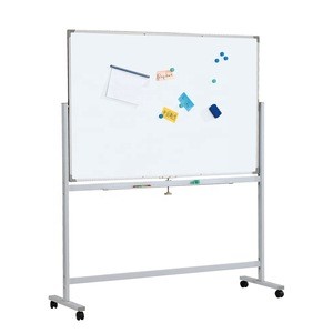 KBW popular double side flip chart magnetic movable dry erase whiteboard stand for office