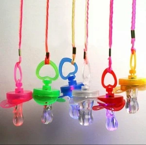 Kid Gift Flashing Nipple Led Lighting Pacifier Shaped Whistle For Party