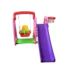 Kids amusement park equipment indoor plastic combination baby swing and slide set
