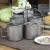 Kit Bowl Pot Set Lightweight Portable Backpacking Outdoor Camping Cookware Pure Titanium Cooking Teapot
