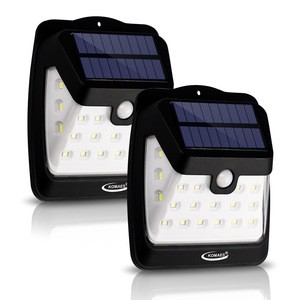 KOMAES  2/4pcs Box 21 LED Solar Sensor Wall Light OEM Sensor Outdoor Garden Solar security light