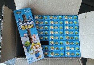 Korean Anime Character Pororo Choco Stick Snack For Children Popping in Mouth Shooting Star