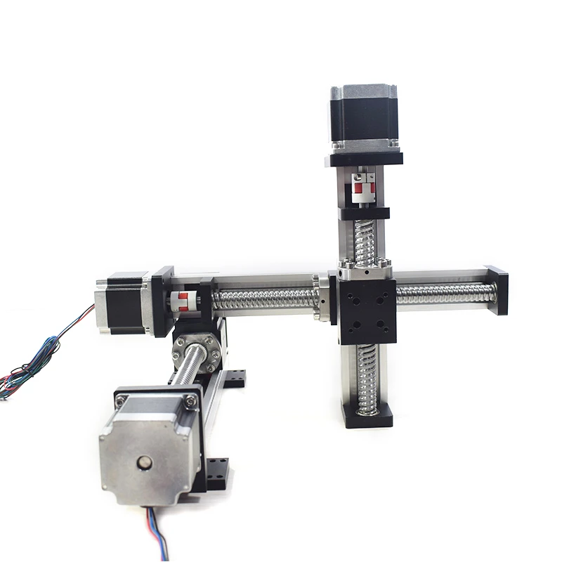 KSV 3-axis xyz linear stage cnc gantry robot 50-2000mm 4 axis cnc xyz linear guide linear xy table for robot arm