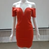 Lady Adult Hot Sexy Club Dress, Red spandex Dress