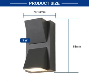 Lamp Led Modern Square Ip65 Waterproof Outdoor Home Wall Sconce