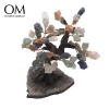 Large Natural Mixed Stones Tree with Amethyst base