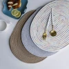 Large oval cotton household kitchen heat insulation thickened resistant table decoration and accessories coasters