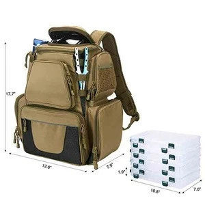 Large Waterproof  Good Quality  Durable Fishing Tackle Backpack Fishing Bag With Tackle Bag Storage with Rain Cover