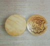 laser engraved wood bamboo mdf wood bamboo cartoon cup lid