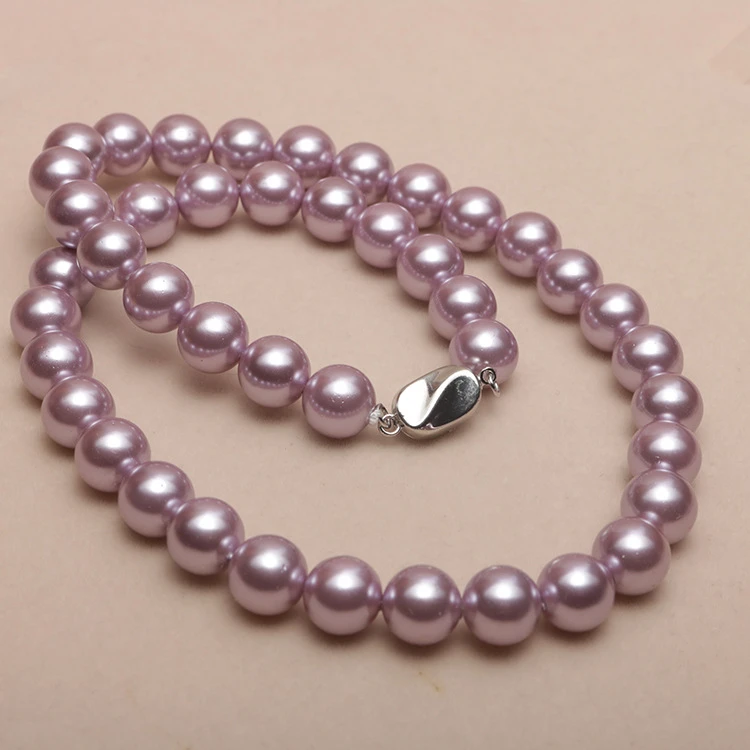 Latest product  shell pearl necklace Deep sea shell pearl necklace Wedding pearl necklace set