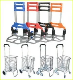 Lightweight aluminum supermarket foldable luggage trolley/folding han dtrolley hand truck for sale