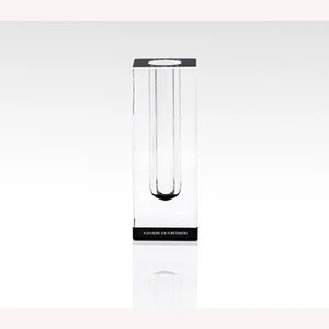 lily perspex display stand clear polished perspex vase with black base