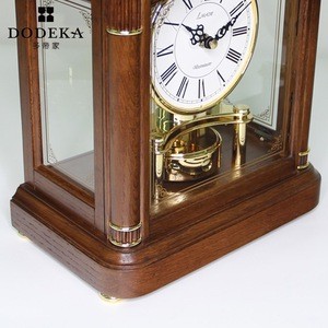Lmade antique table mantle music wooden desk clock