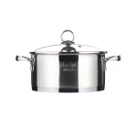 Longrich original cookware hot sale eco friendly multi size diameter 28cm 304 stainless steel soup sauce pot with lid