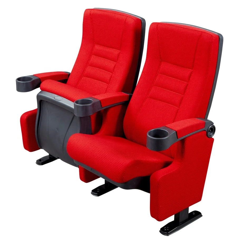 Low Price Cheap Plastic Cover Upholstery Fabric Cinema Armchair Movie Theater Chair Furniture