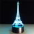 Luminaria The Eiffel Tower 3D LED Night Light Illusion Night Lamp Table Desk Lamp Home Lighting