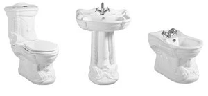 Luxury bathroom design sanitary ware ceramic washdown two piece toilet wc closestool