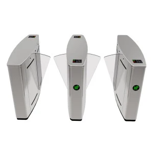 Luxury Flap Type Turnstile Advanced Access Control Automatic Swing Barrier Gate Turnstile LED counter display Light, sound alarm