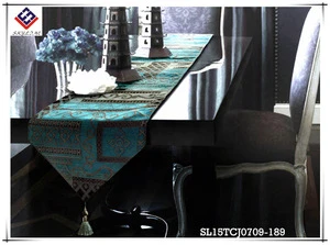 luxury jacquard fabric table cloth table runner
