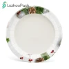 LuzhouPack Wholesale Eco-friendly Compostable Paper Plates Customized Size Personalized Paper Plates For Thanksgiving Day