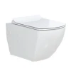 Made in China factory supply round bathroom rimle wc public wall hung toilet