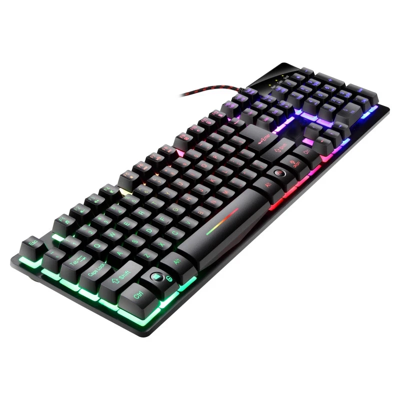 Manipulator feel gaming keyboard desktop computer gaming chicken wired keyboard colorful luminous keyboard
