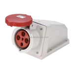 manufacturers price 3pin waterproof and dustproof 63A IP44 3P+E+N Industrial wall socket