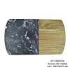 Marble and wood chopping board set